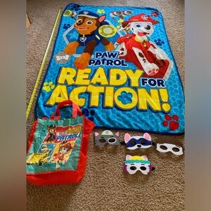 Paw Patrol, blanket, tote, and mask‎ set